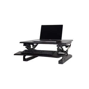 PLUS, sit stand height adjustable 35" wide ergo desk converter, black model