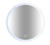 24" round led backlit mirror for vanity