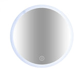 24" round led backlit mirror for vanity