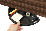  Under desk, Rotating, Pencil Tray Organizer, swivel, black, plastic, scotch tape dispenser, 360 degrees, under desk mount, workstation storage