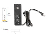 Power Strip with 2 Outlets and USB Ports, 10 ft power supply