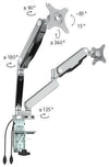 Double-Monitor Mount for 10" to 30" monitors