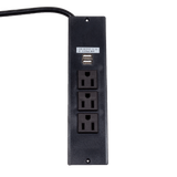 Power Strip with 3 Outlets and 2 USB Ports - 10' Cable included