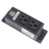 mini power strip with 2 usb ports and 2 ac outlets