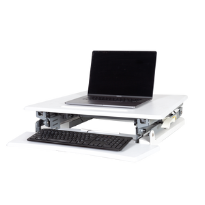 plus sit stand workstation white