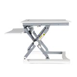 Fully extended to 20", this adjustable workstation is perfect for the home or office. It allows you to quickly convert from sitting to standing position in 3 seconds.