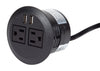 3" Desktop Power Grommet with 2 AC Outlets & 2 USB Ports