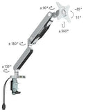 single monitor arm full range specification sheet